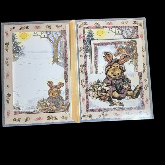 Vintage Boyds Bears Stationary folder 15 Moose Notes w/ 10 Envelopes - Picture 4 of 9